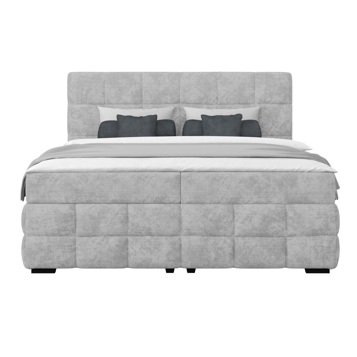 PAT BOX VEGA - gri deschis/verde, Trend, lemn/textil (160/200cm) - Modern Living