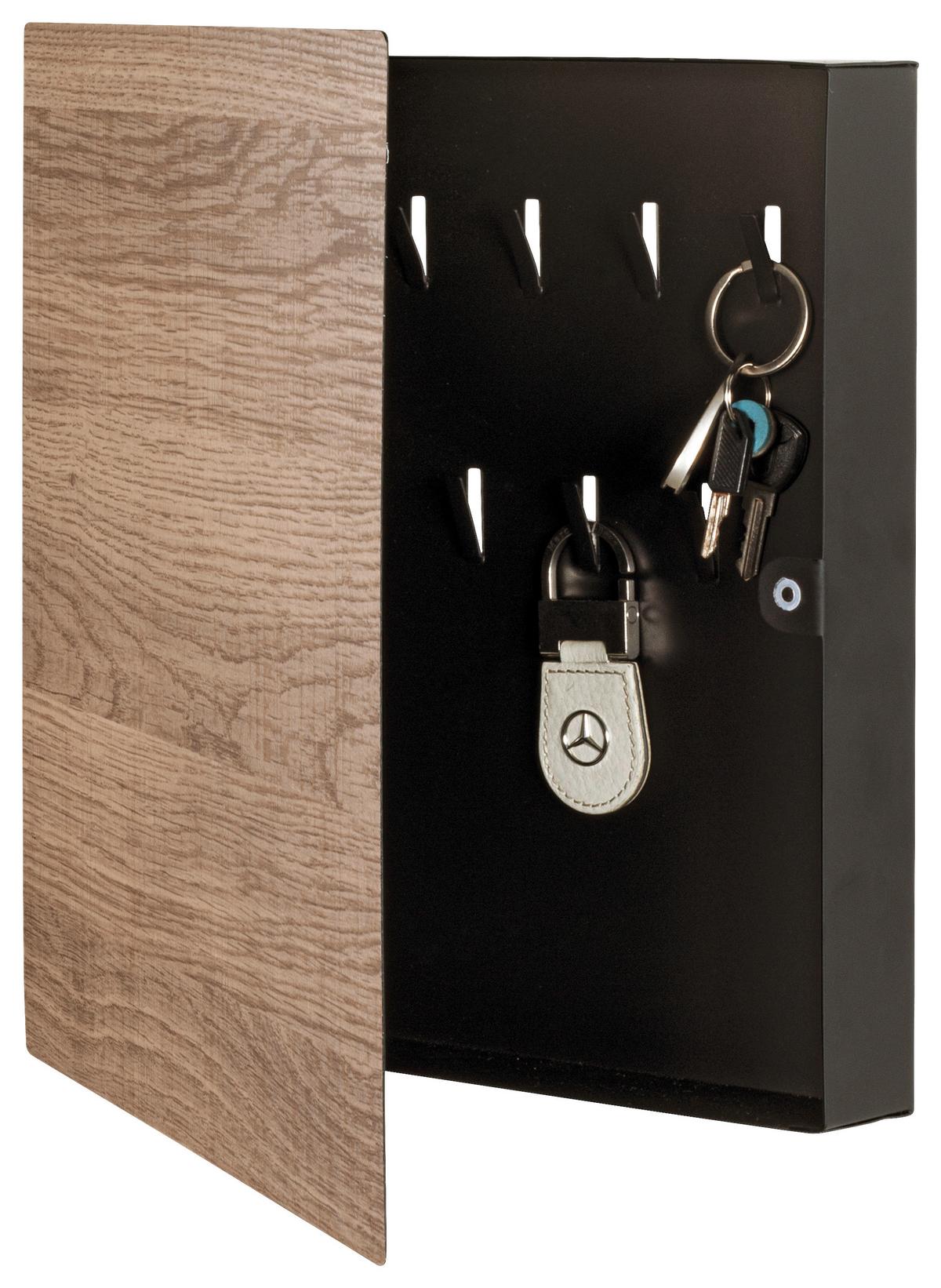 Schlüsselkasten Bologna 30 in Eichefarben - Eichefarben, MODERN, Metall (30/30/4cm) - Mömax