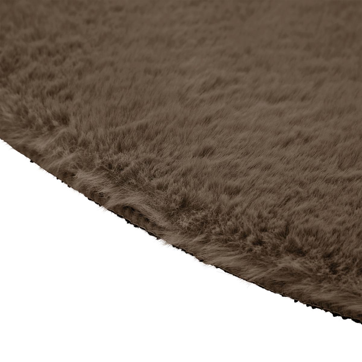 Umetno Krzno Caroline 5 - temno rjava/rjava, Moderno, tekstil (120cm) - Mömax