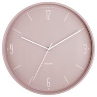 Wanduhr Numbers in Hellrosa - Hellrosa, ROMANTIK / LANDHAUS, Metall (40cm) - Karlsson