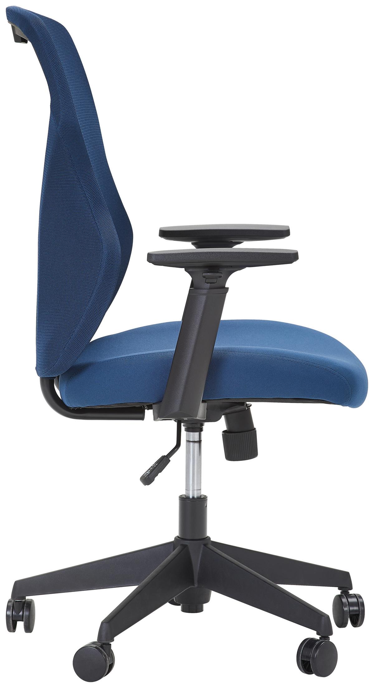 KRZESŁO OBROTOWE NICK -EXKLUSIV- - niebieski/czarny, Design, tworzywo sztuczne/metal (65/66/101-109cm) - Novel