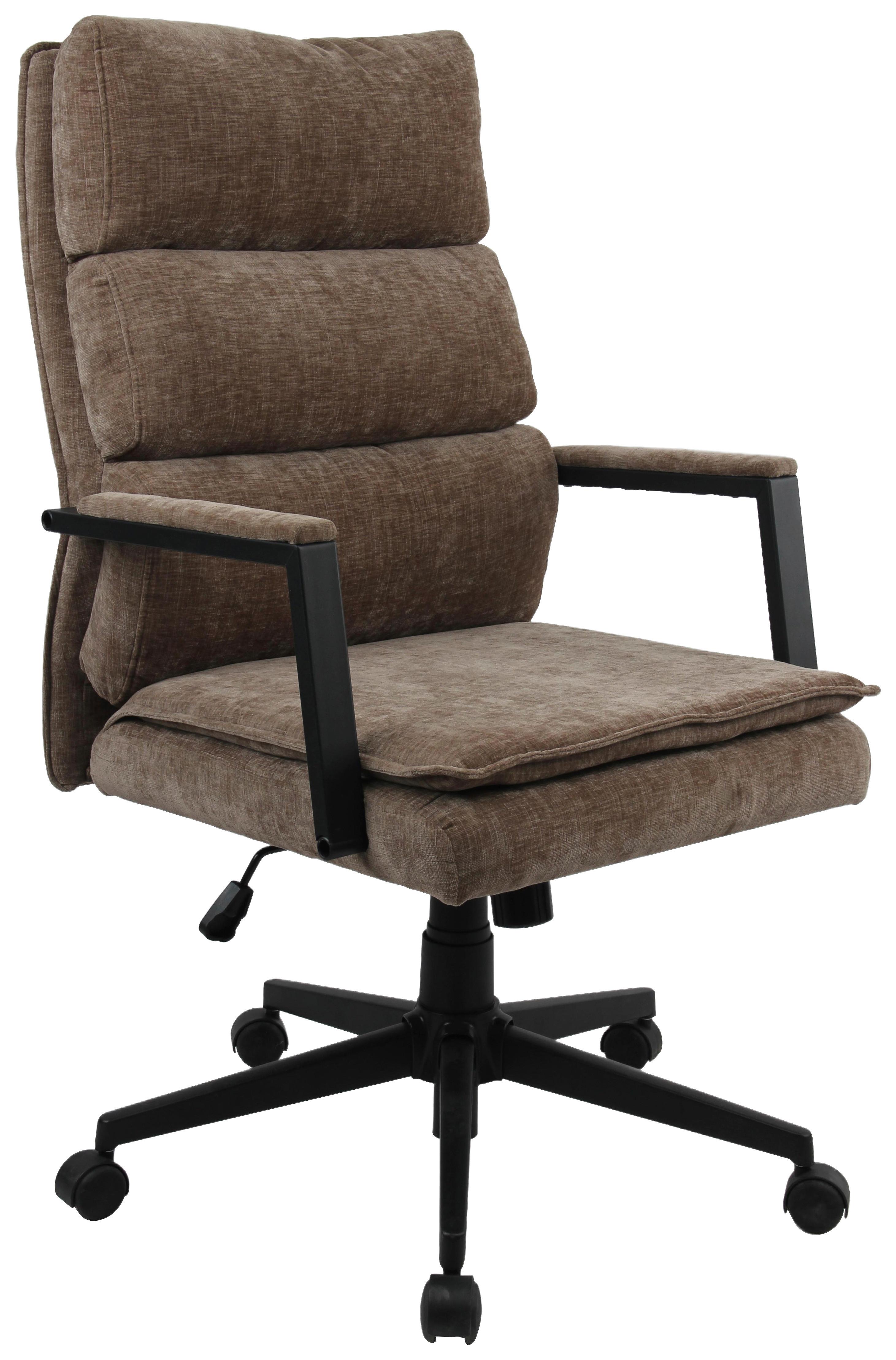 FOTEL SZEFA DORA - czarny/szary, Modern, tworzywo sztuczne/metal (58/110-120/62cm) - MID.YOU