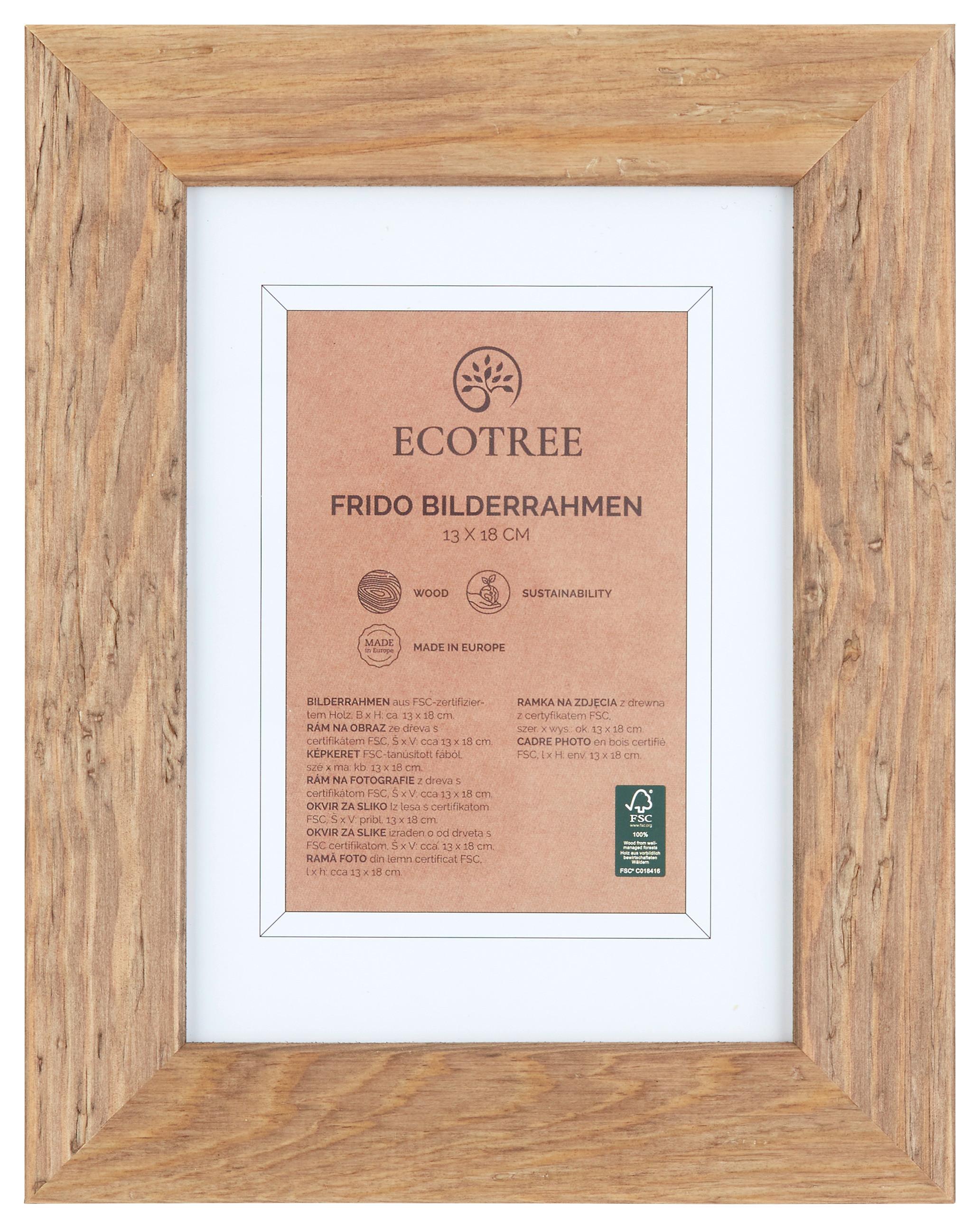 Bilderrahmen Frido in Naturfarben aus Echtholz - Naturfarben, ROMANTIK / LANDHAUS, Holz (18,2/23,2/1,2cm) - ecoTree