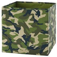 Faltbox Michi - Ca. 27l - Sandfarben/Schwarz, Textil (30/30/30cm) - Modern Living