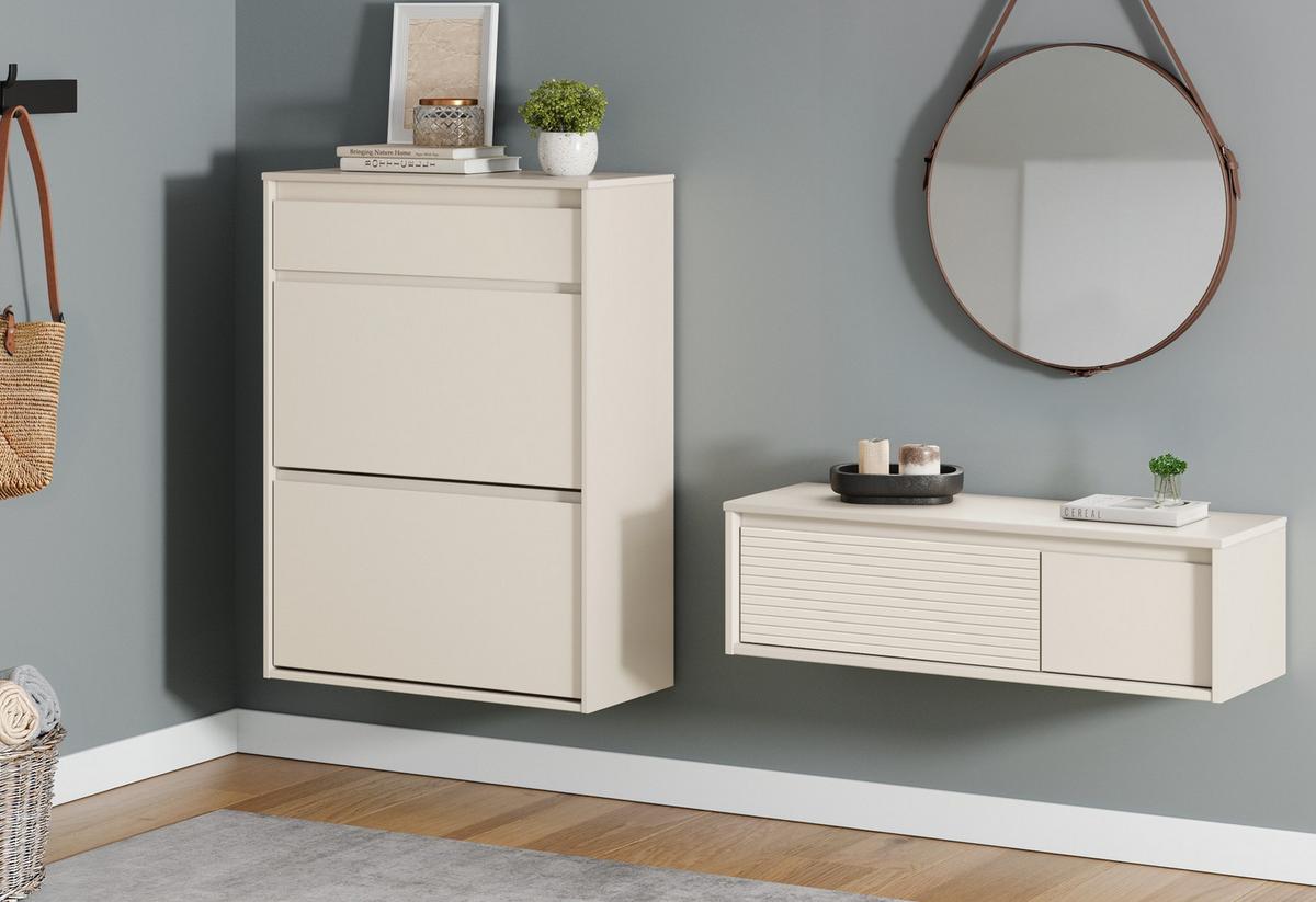 SZAFKA UCHYLNA NA BUTY MAGDEBURG - kaszmir, Design, drewno (80/106/35cm) - Livetastic