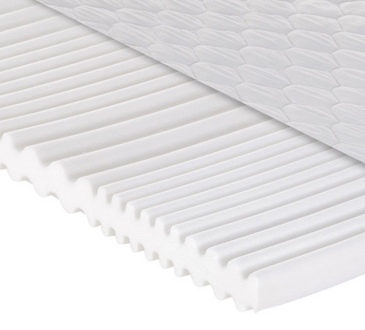 Kaltschaummatratze Caravan H2 ca. 90x190 cm - Weiß, Basics, Kunststoff/Textil (90/190cm) - P & B