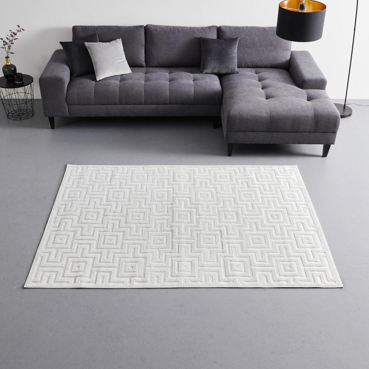 Webteppich Solar in Beige ca. 80x150cm - Beige, MODERN, Textil (80/150cm) - Modern Living
