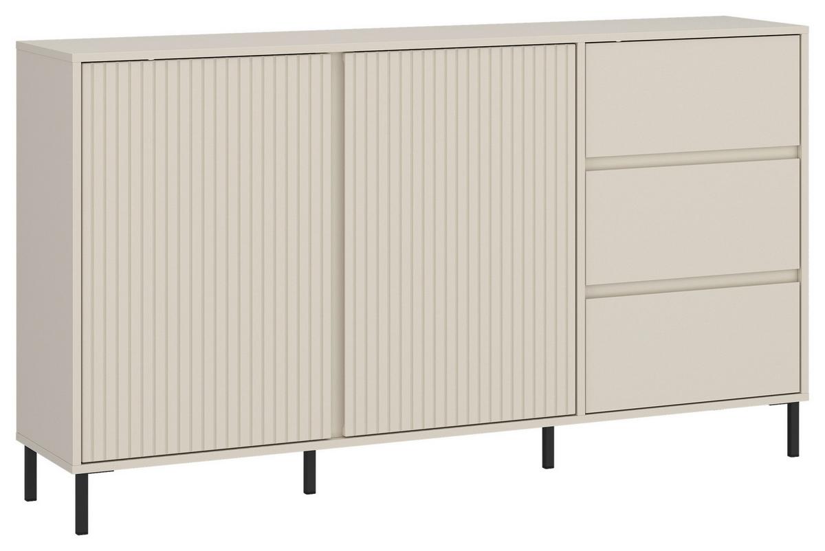 Komoda Avenale, Kašmir - kašmir/črna, Trend, kovina/leseni material (157,8/91,6/40cm)