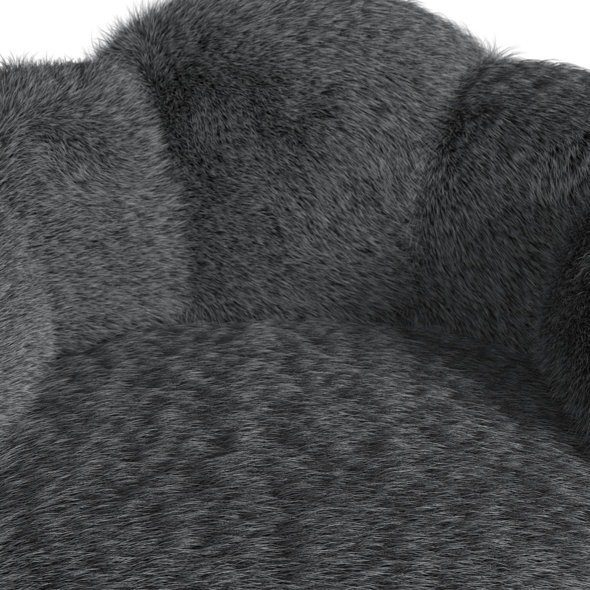 Relaks Fotelja Leo - bijela/crna, Moderno, metal/tekstil (96/78/93cm) - Bessagi Home