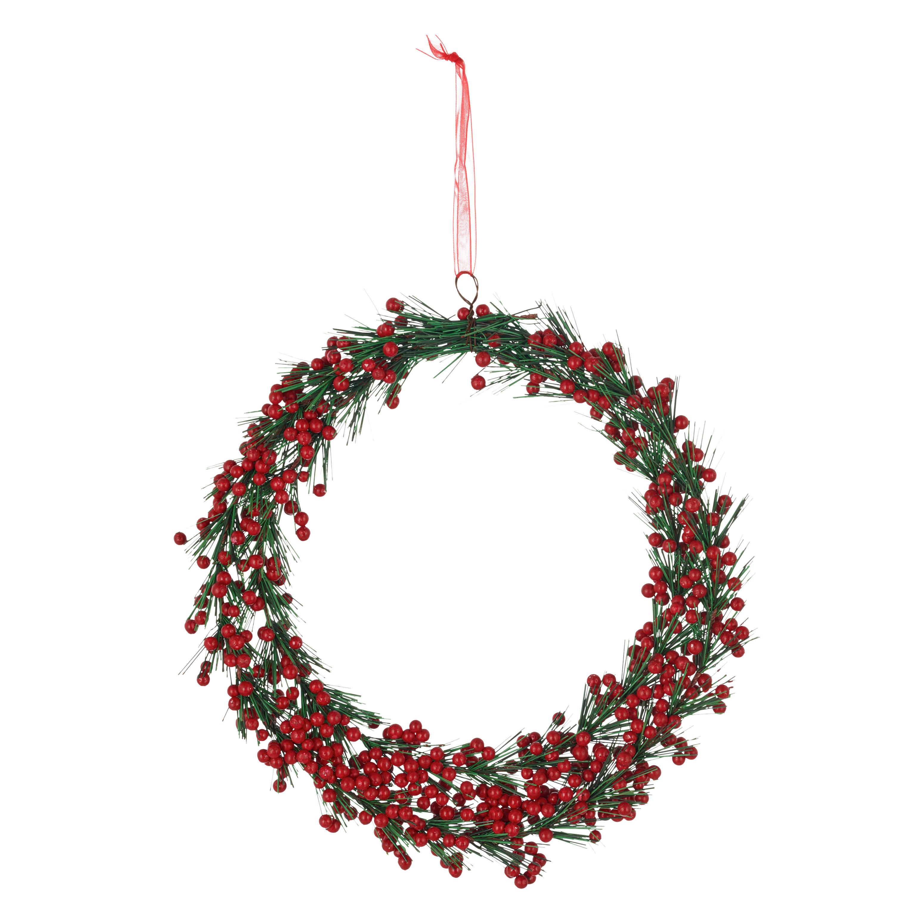 Venček Za Vrata Beerenkränzchen I - rdeča/zelena, Basics, umetna masa (25cm) - Mömax