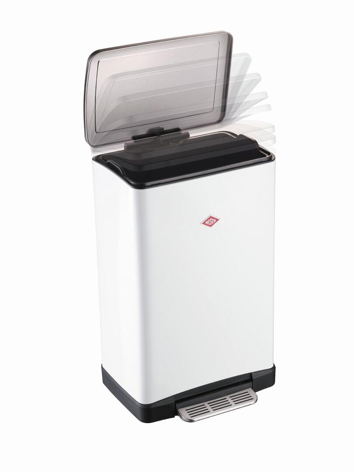 SORTOWNIK ODPADÓW 8011697 - biały/czarny, Konventionell, tworzywo sztuczne/metal (40,5/65/34,5cm) - Wesco