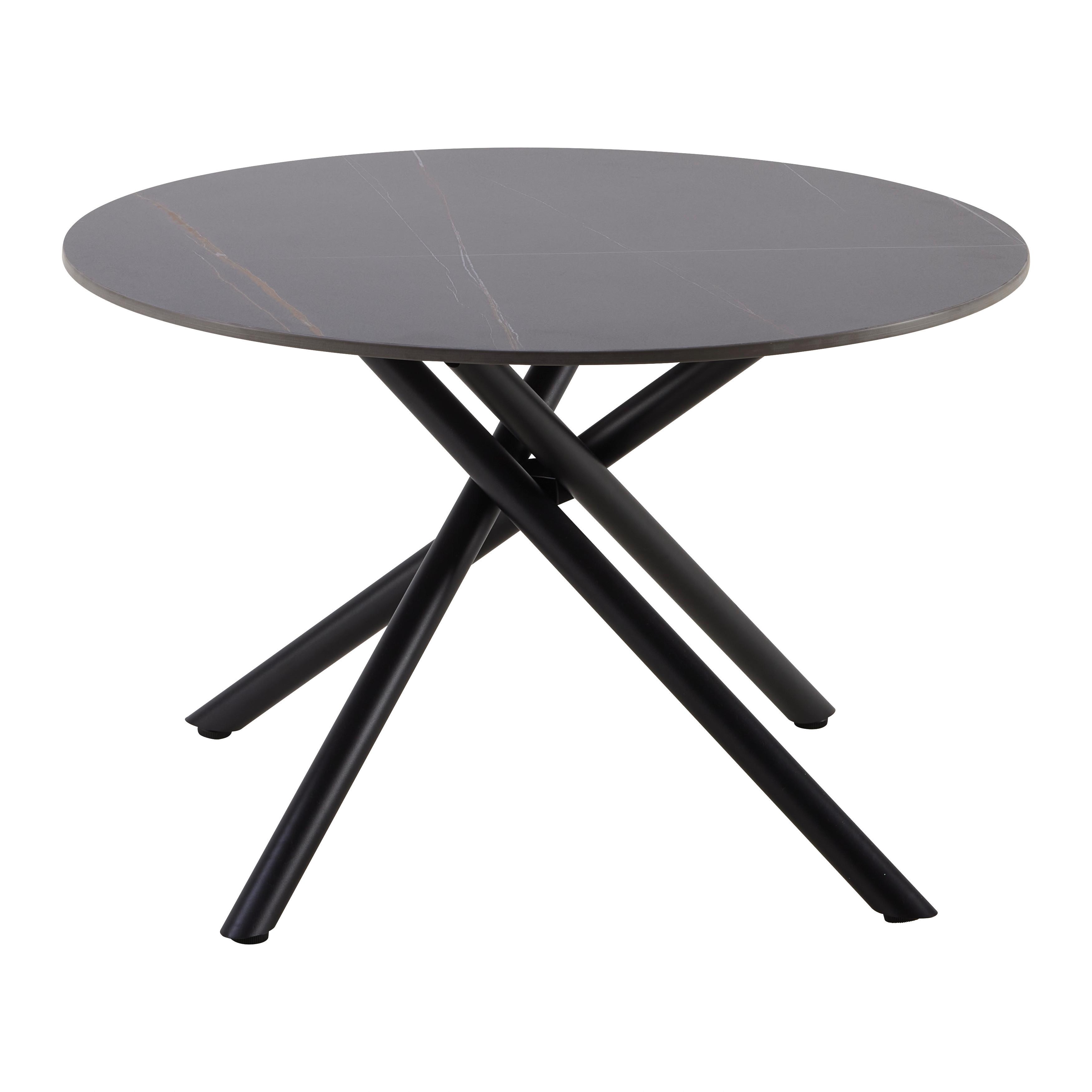 SOFFBORD MARBELLA - svart, Modern, metall/keramik (70/70/44cm) - Mömax