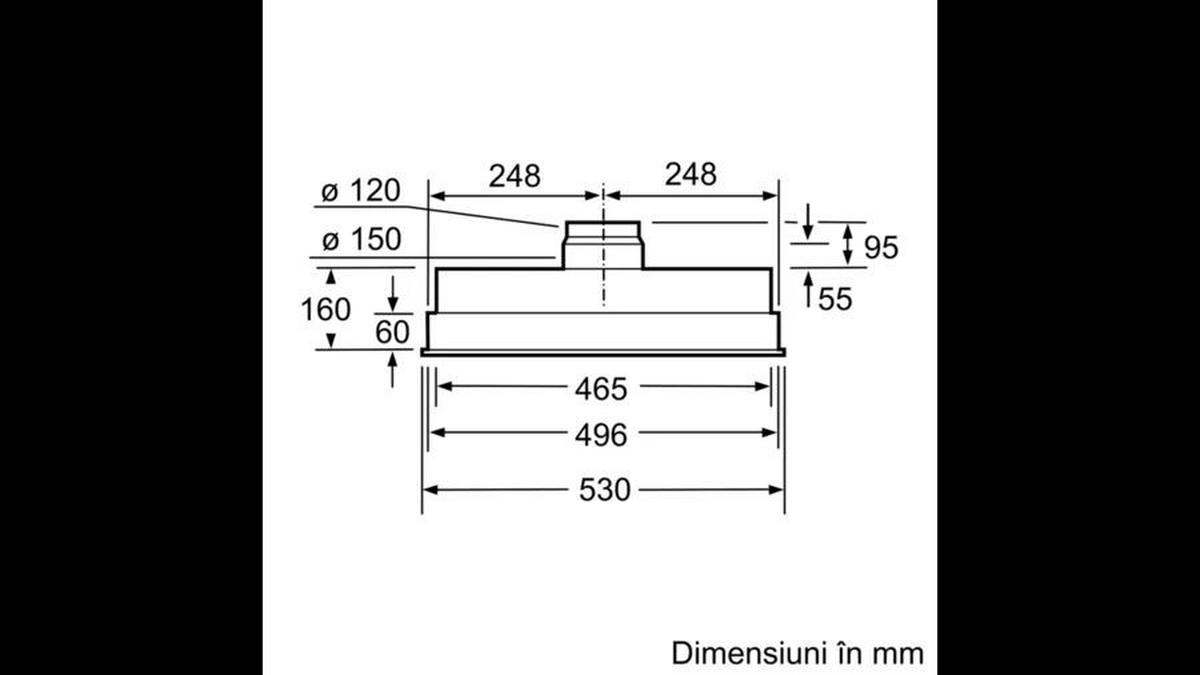 Hotă complet incorporabilă Bosch - Modern (53/25,5/38cm) - Bosch