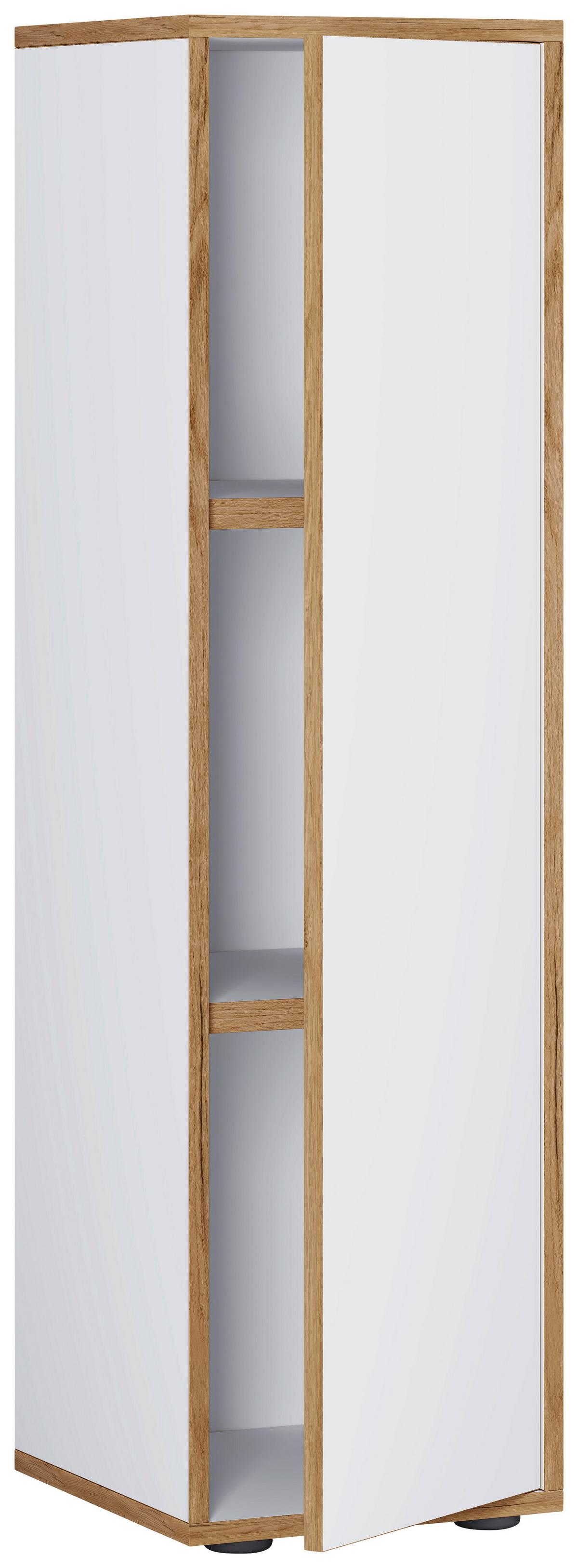 AKTENSCHRANK SALIA B30 - Honigeiche/Weiss, Design, Holzwerkstoff (30/110/33cm) - MID.YOU