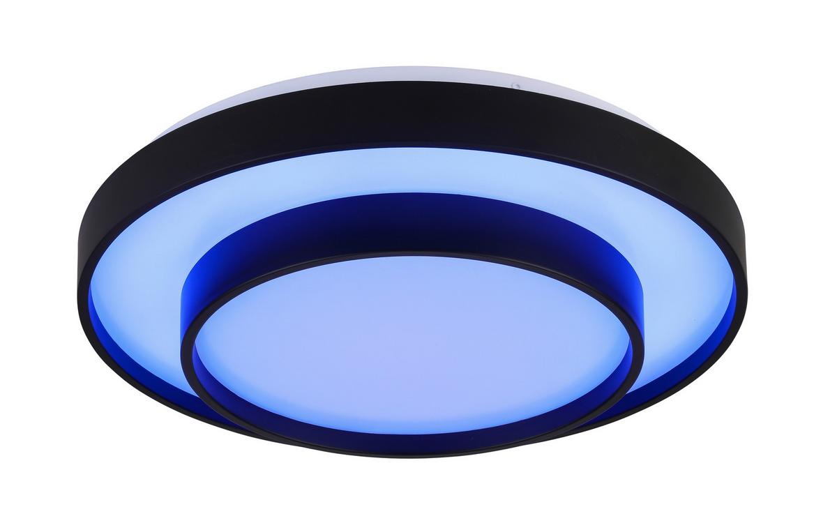 LAMPA SUFITOWA LED RIKU - czarny, Modern, tworzywo sztuczne/metal (48/8,5cm) - Bessagi Home