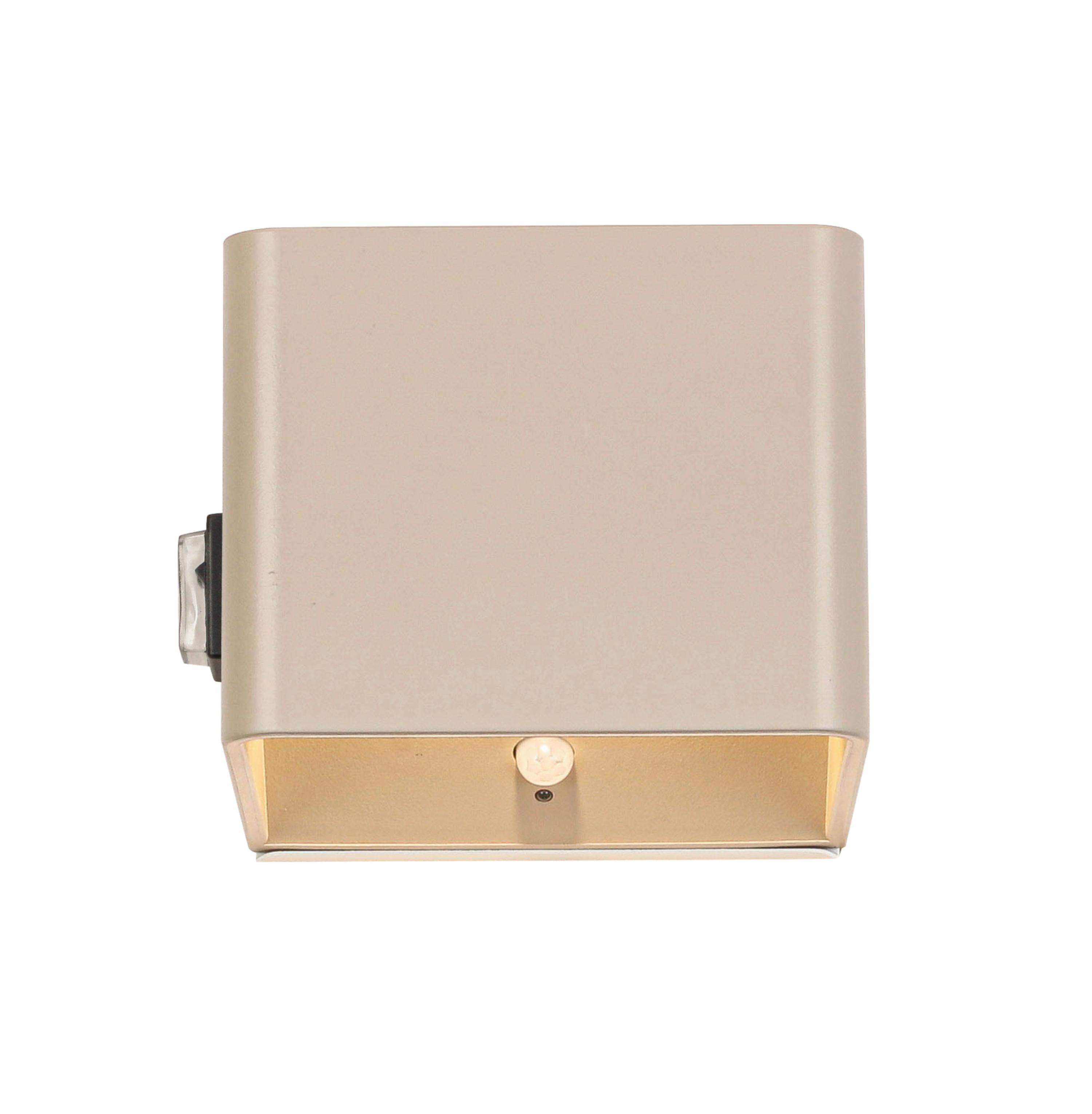 KINKIET AKUMULATOROWY CUBE *SBN* - kolor piaskowy, Basics, tworzywo sztuczne/metal (10,1/8,05/10,28cm) - Novel