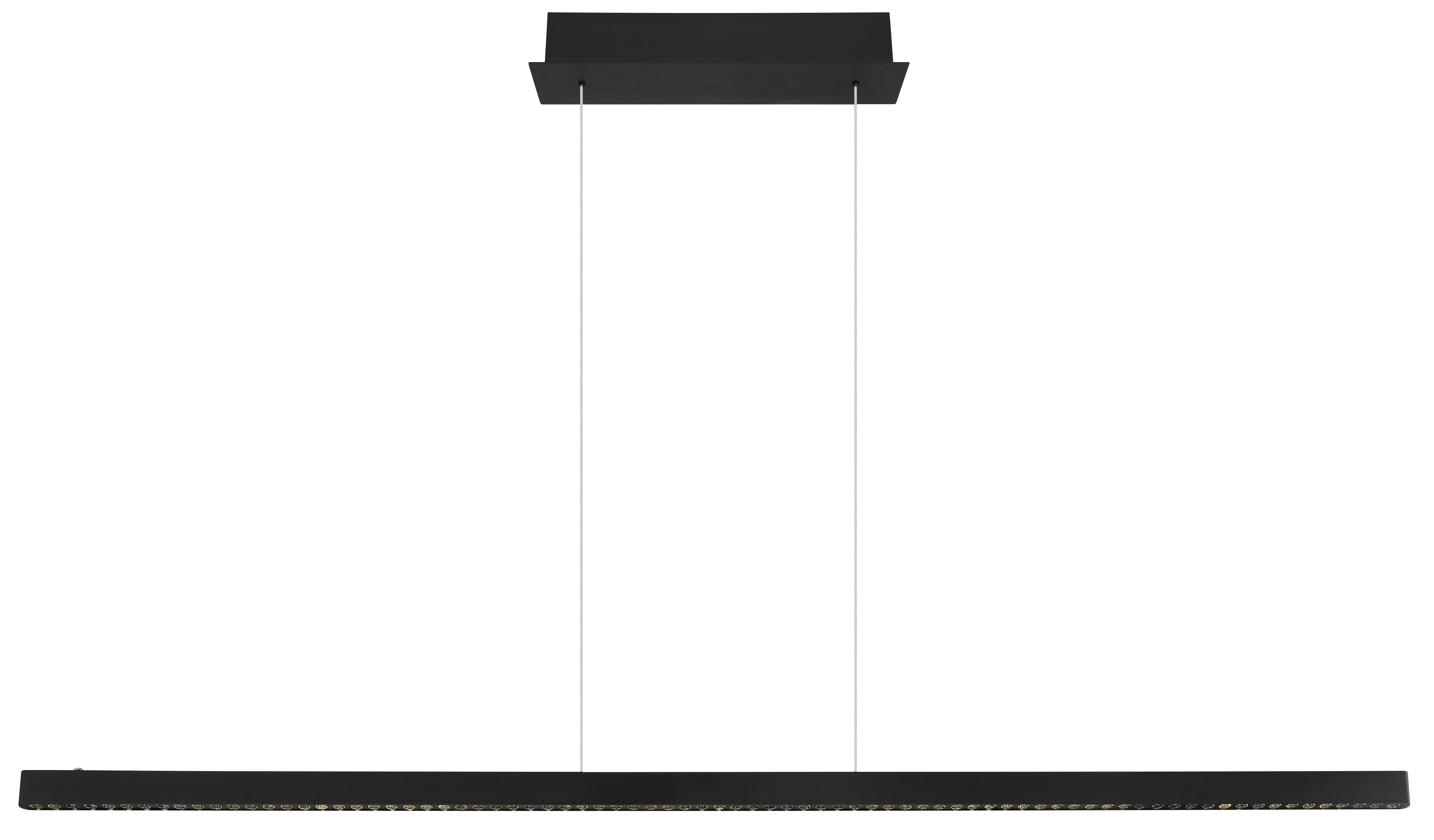 Viseča Led-svetilka 17013h1b - črna/prosojno, Design, kovina/umetna masa (150/9/120cm) - Globo