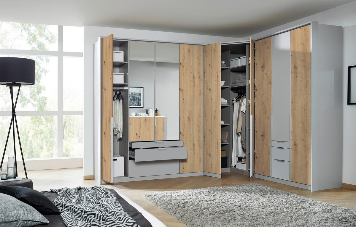 DULAP USI ROTATIVE ALABAMA - argintiu/gri deschis, Modern, material pe bază de lemn (271/229/54cm)