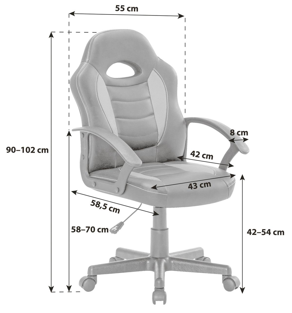Scaun rotativ CANDY - alb/verde, Modern, plastic/metal (55/90-102/58,5cm) - Modern Living