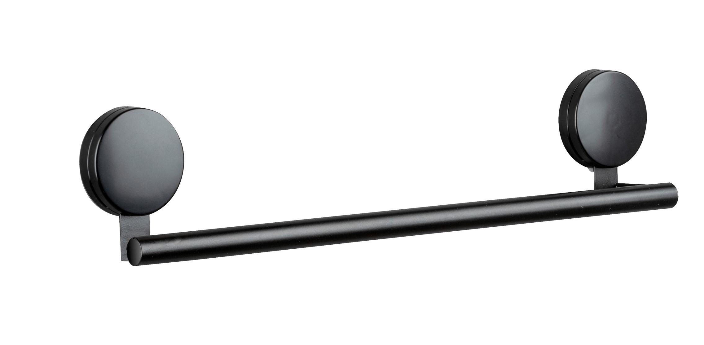 Suport pentru prosop Pavia - negru, Modern, metal (41,5/9/5cm) - Wenko