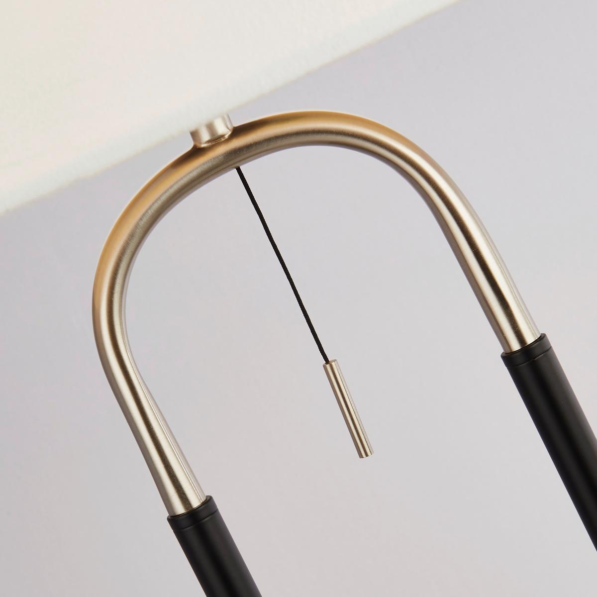 Állólámpa Jazz Eu41432ss - fekete/ezüstszínű, Design, műanyag/textil (45/161cm)