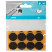 Filckorong 22mm, 16db - sötétbarna, műanyag (2,2cm) - Suki