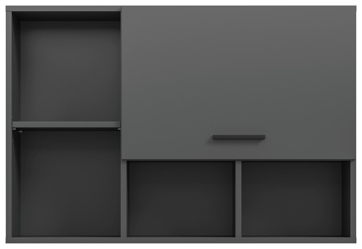 Hängeschrank Free Anthrazit - Anthrazit/Schwarz, Basics, Holzwerkstoff/Kunststoff (95/64/34cm) - MID.YOU