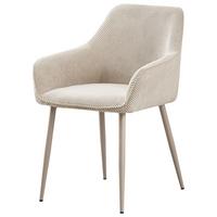 Karosszék Cora - bézs/krémszínű, Modern, textil/fém (56/81/62cm) - MID.YOU