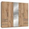 Ormar S Klasičnim Vratima Level 36a - srebrne boje/boje hrasta, Moderno, staklo/drvni materijal (250/216/58cm) - Modern Living