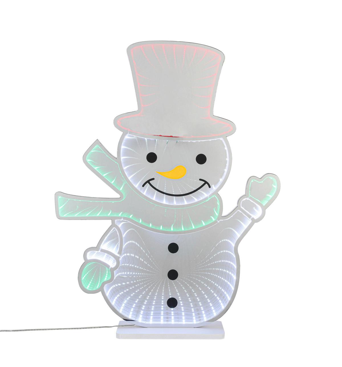 LED-Dekoleuchte Schneeli Weiß max. 6 Watt - Chromfarben/Weiß, Design, Kunststoff (12/42,5/55cm) - Mömax