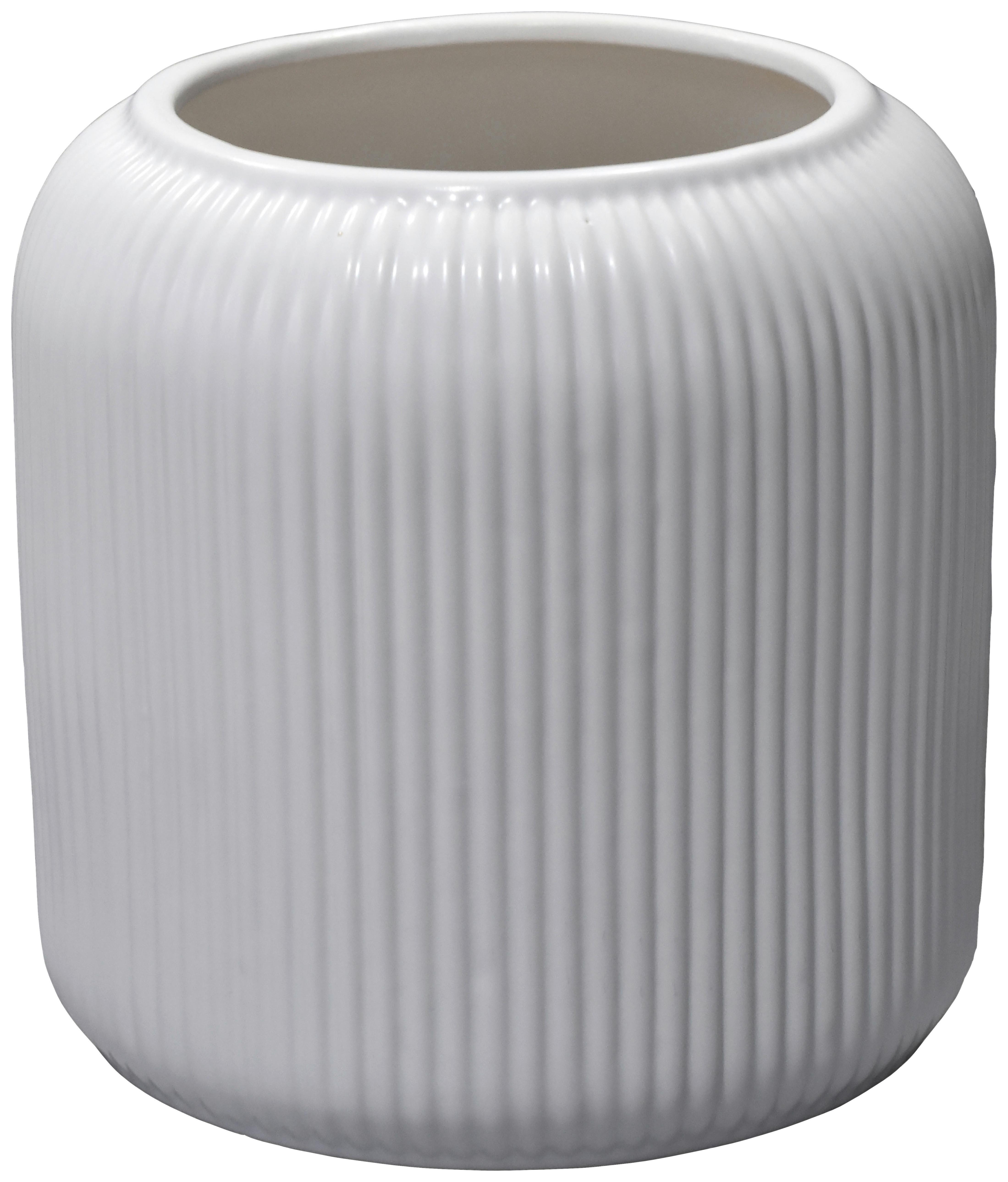 Vaza 18cm Tihi - bela, keramika (18/18cm) - Mömax