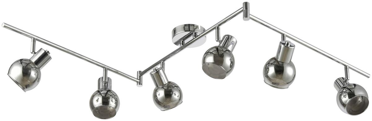 Deckenleuchte Rolli max. 40 Watt - Grau, Lifestyle, Glas/Metall (150cm) - Premium Living