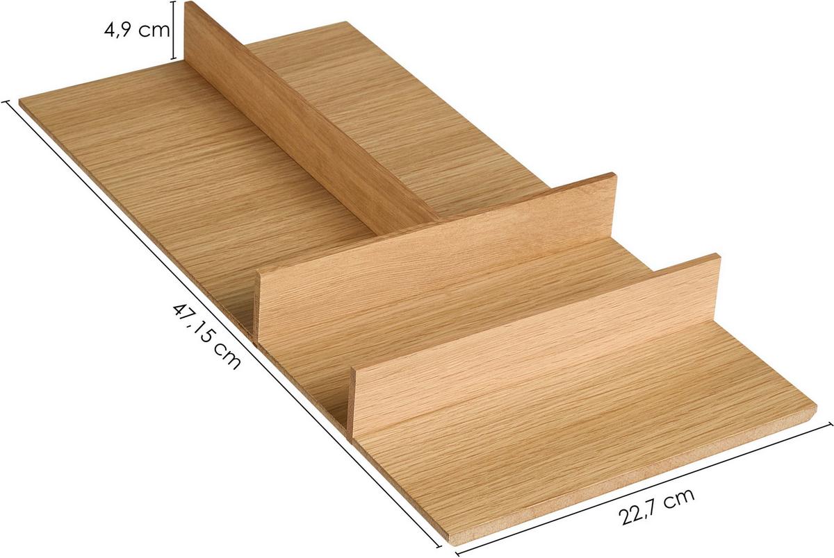 Besteckeinsatz BE30E Eiche - Eichefarben, Basics, Holz (22,7/4,9/47,1cm) - Nobilia