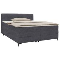 Boxspringbett Bari Anthrazit ca. 180x200cm - Anthrazit/Schwarz, KONVENTIONELL, Karton/Textil (180/200cm) - Mömax