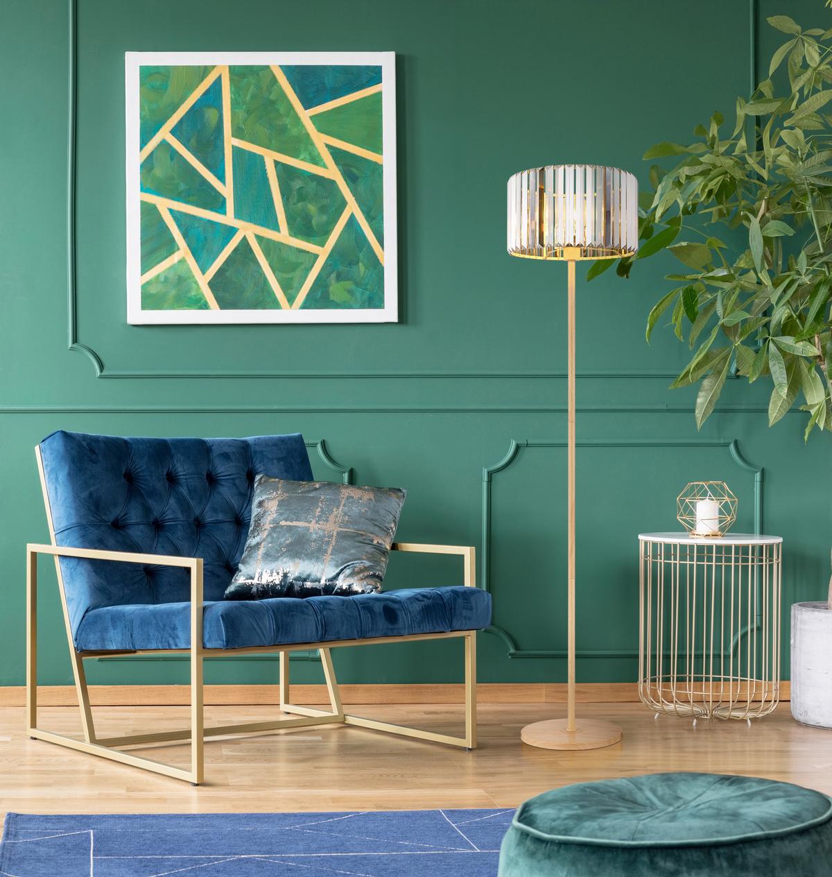 STEHLEUCHTE 40220146 RUN - Braun/Grau, Trend, Glas/Metall (35/150cm) - Globo