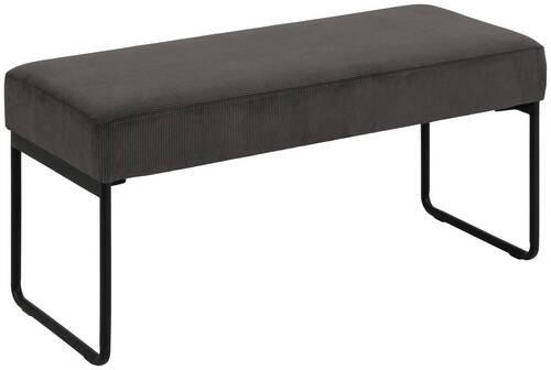 SIEDZISKO XENIA - antracytowy/czarny, Design, metal/tkanina (95/46/38cm) - MID.YOU