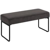 SIEDZISKO XENIA - antracytowy/czarny, Design, metal/tkanina (95/46/38cm) - MID.YOU