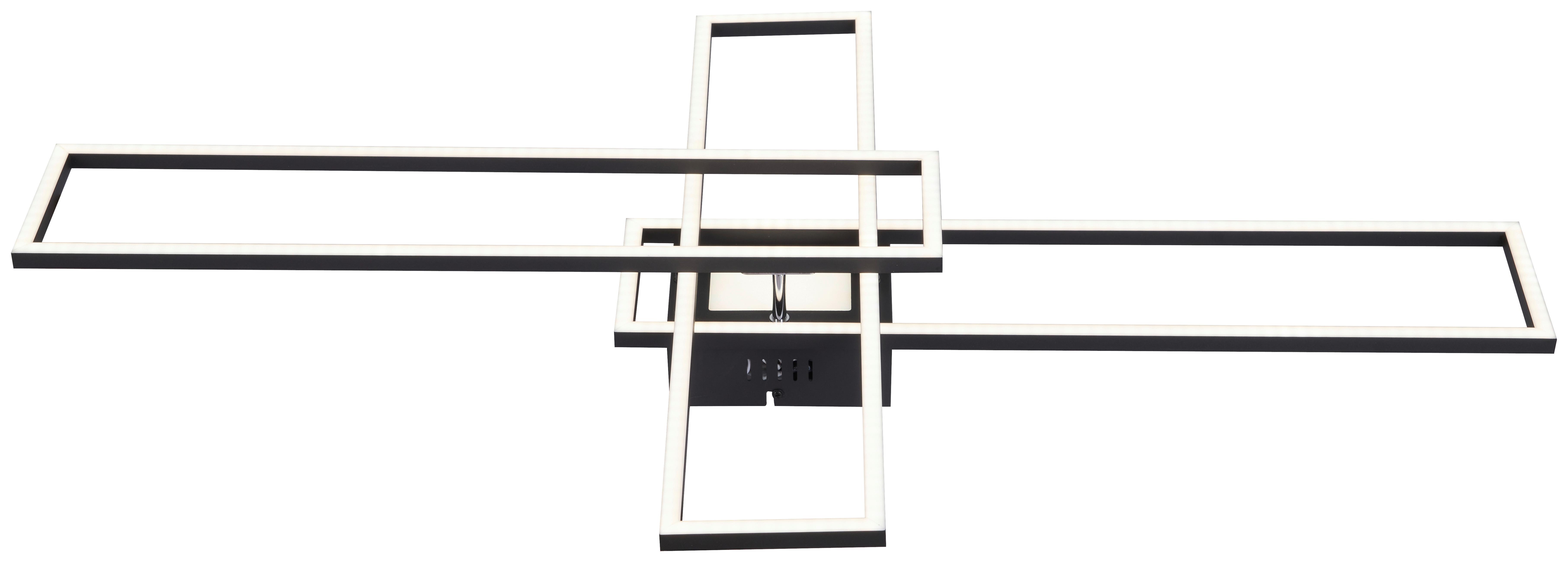 LED-TAKLAMPA FILM - opal/svart, Modern, metall (99/60/11,5cm) - Mömax