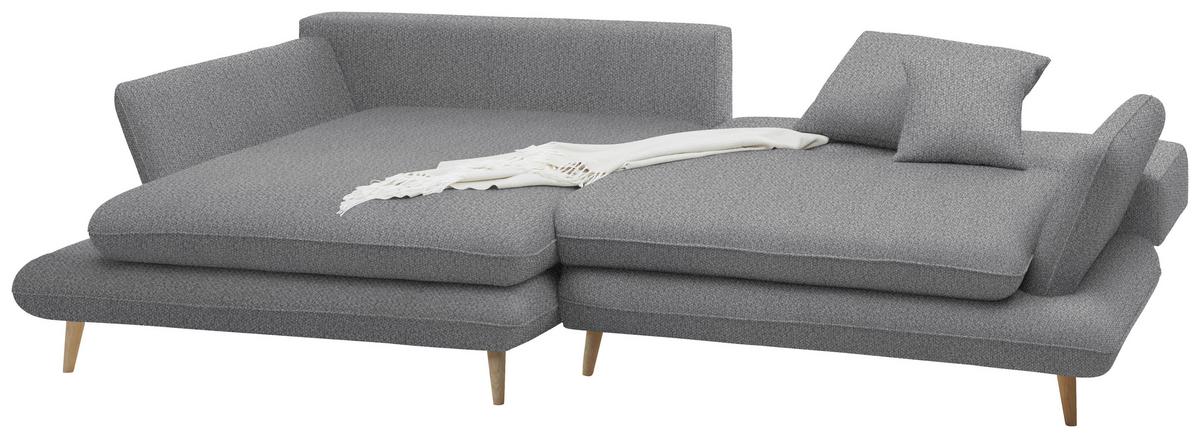 Kutna Garnitura Monte - siva/prirodne boje, Romantično / ladanjski, tekstil/drvo (181/283cm) - Premium Living