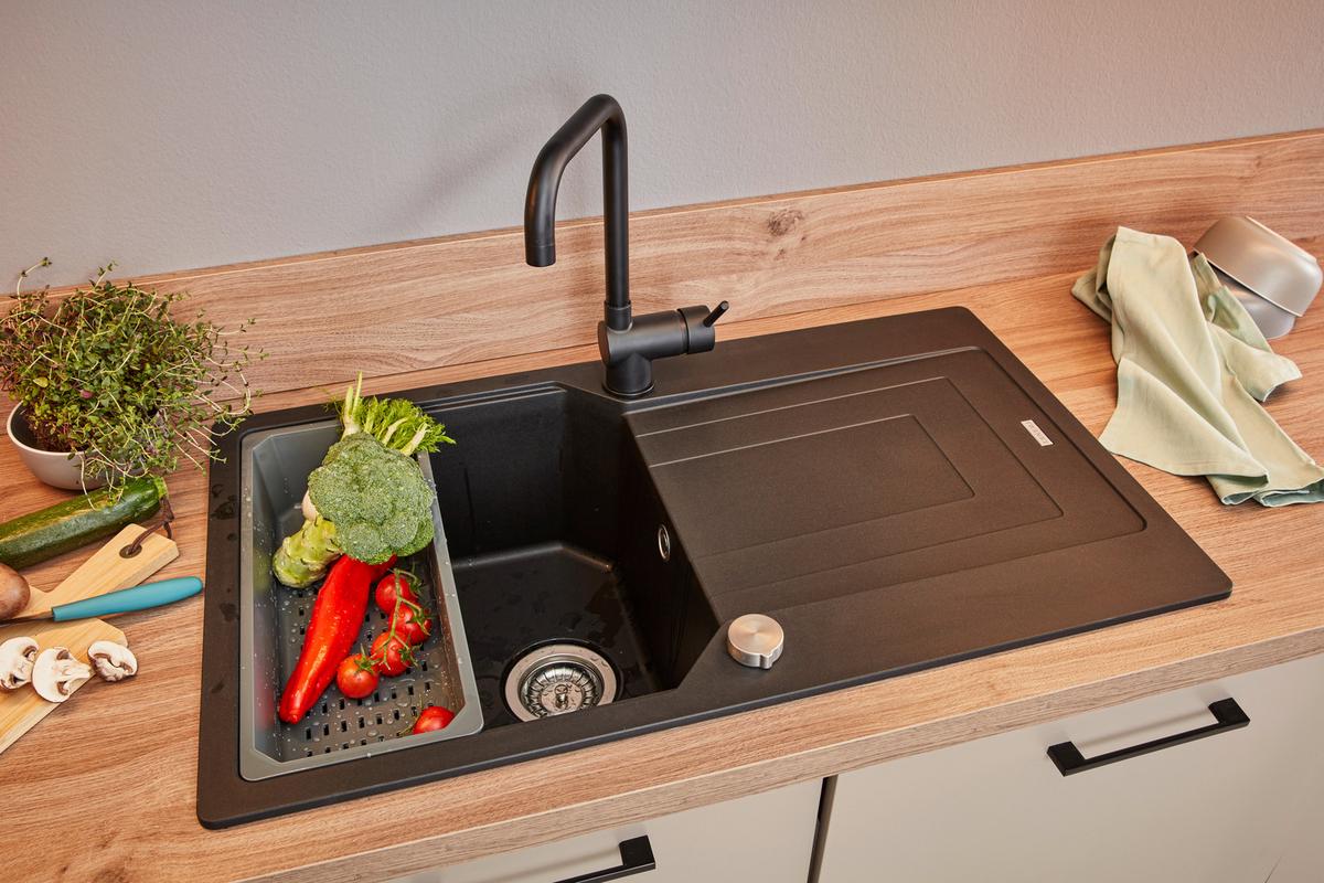Einbauküche IP1200 Cappucinofarben - Eichefarben/Cappuccino, MODERN, Holzwerkstoff/Metall (270/250cm) - Impuls