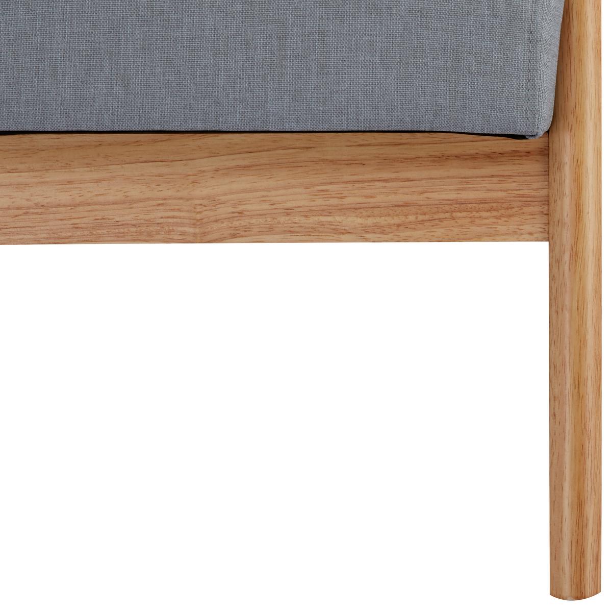 FOTEL JEAN - kolor naturalny/szary, Modern, tkanina/drewno (73/76/60cm) - Livetastic
