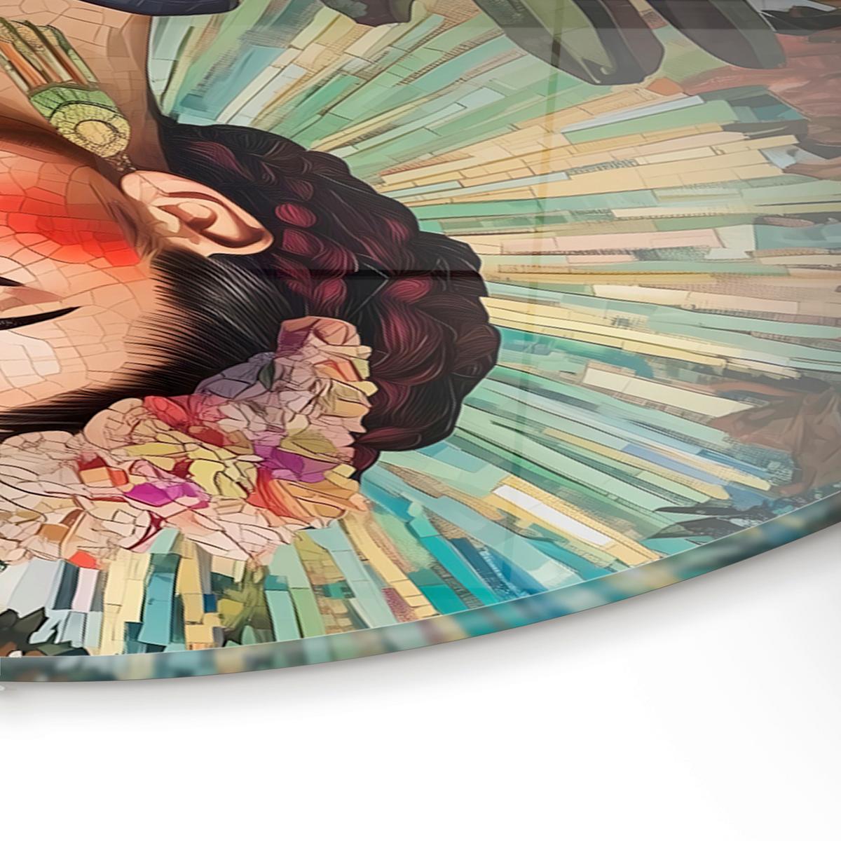 Glasbild Multicolor ca. 70x100cm - Multicolor, Basics, Glas/Papier (70/100cm)