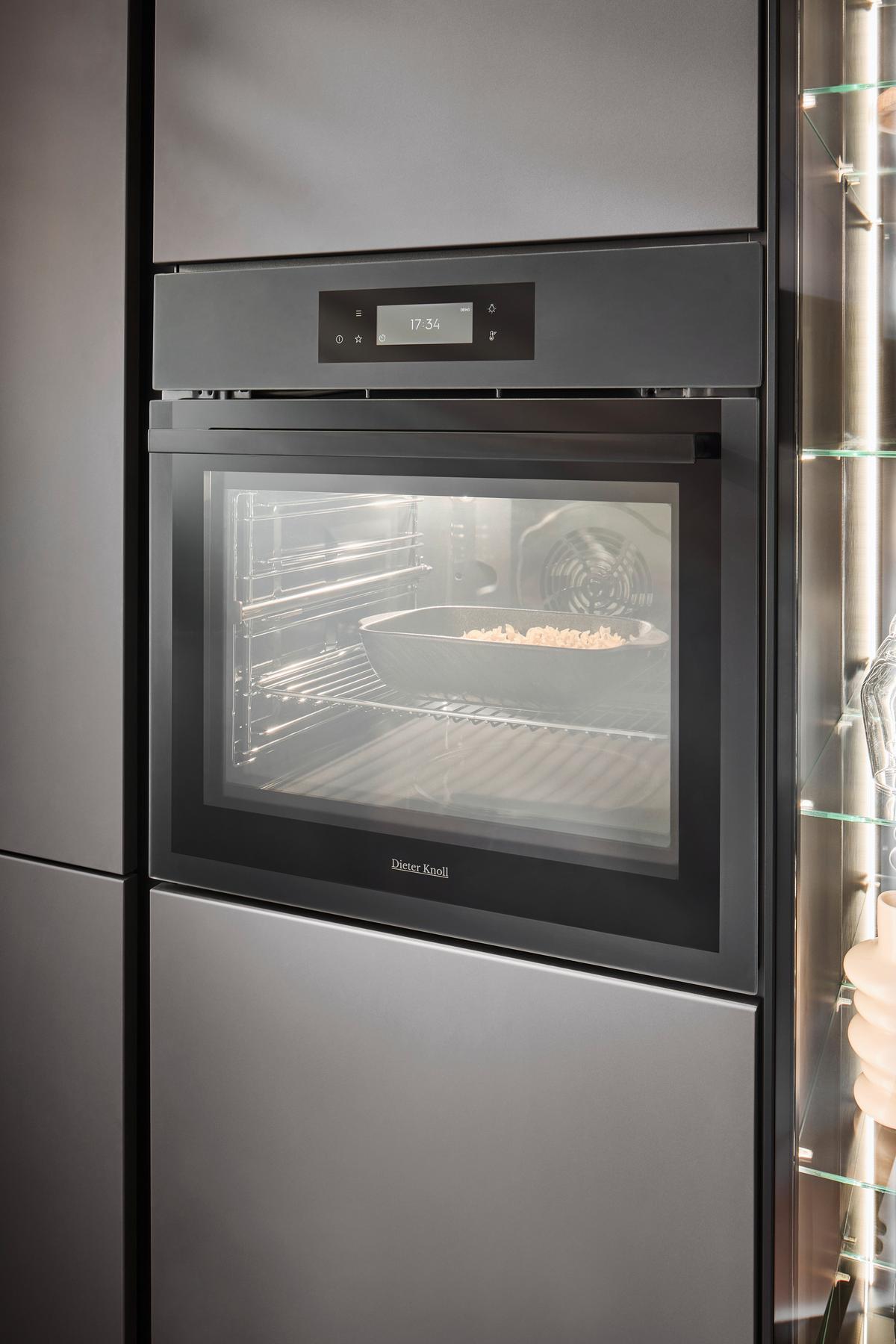 Einbauküche Softline o. Geräte Braun - Dunkelgrau/Schwarz, MODERN, Holzwerkstoff (324/306cm) - Nobilia