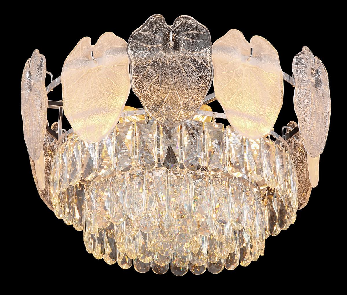 DECKENLEUCHTE 15888D - Klar/Chromfarben, Konventionell, Glas/Metall (50/27,9cm) - Globo
