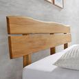 Bett Eiche Massiv 180x200cm - Eichefarben, ROMANTIK / LANDHAUS, Holz (180/200cm) - ZANDIARA
