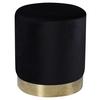 POUF BENJI - Goldfarben/Schwarz, Basics, Kunststoff/Textil (35/42.5/35cm) - Livetastic