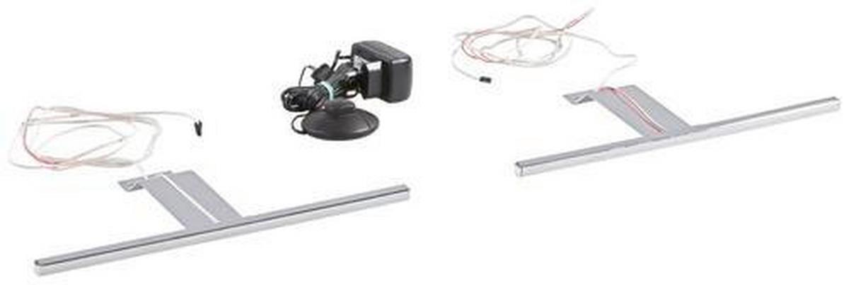 Beépíthető Lámpa LED 2db Stella - króm, Modern, műanyag/fém (33,5/3,2/16,1cm)