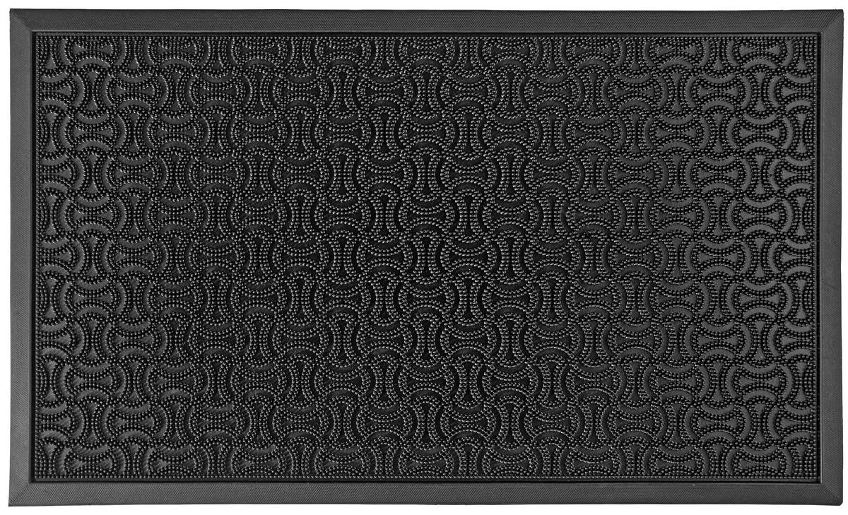 Fußmatte Linus in Schwarz ca.60x80cm - Schwarz, Kunststoff (60/80cm) - Mömax
