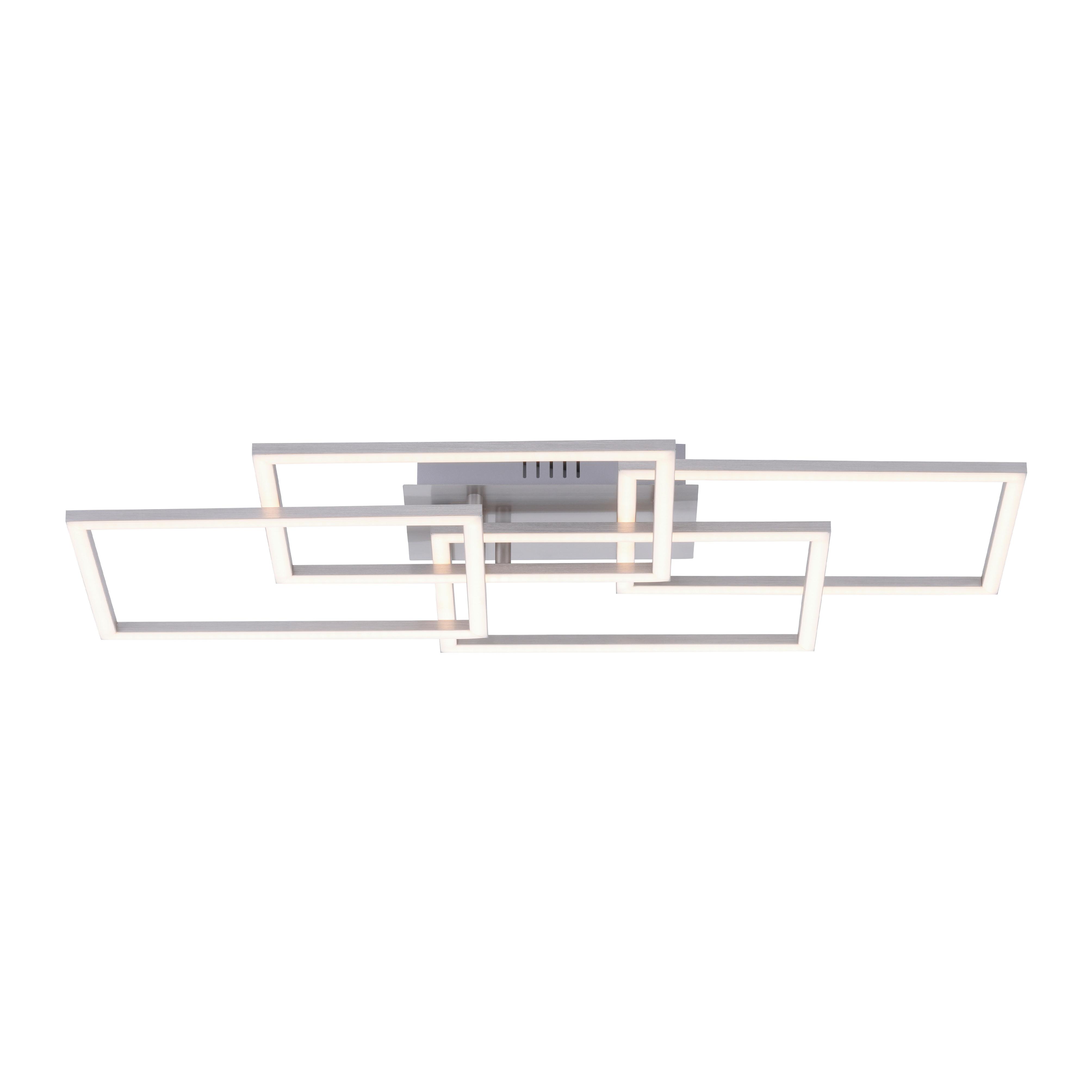 LED-Deckenleuchte Iven max. 41 Watt - Alufarben, Design, Kunststoff/Metall (70/34,5/9,5cm)