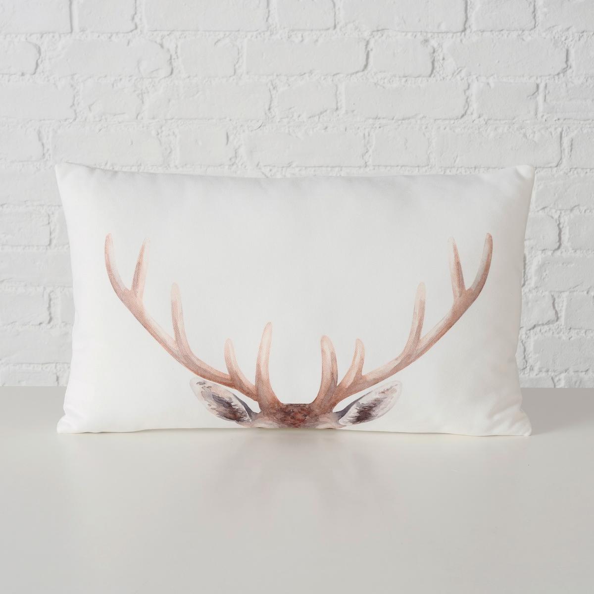 Zierkissen Aspen Braun/Weiß ca. 50x30cm - Braun/Weiß, ROMANTIK / LANDHAUS, Textil (50/30cm)
